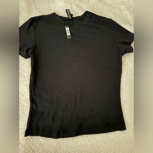 SKIMS pointelle logo crop tee | size M